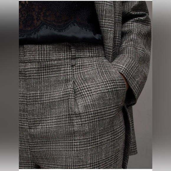 NWOT All Saints Astrid Checkers Sparkle Trousers Size 2 - Picture 5 of 10